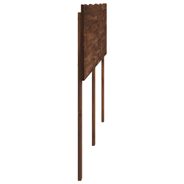 Tăblie de pat cu margini naturale ROSTOCK Maro închis 120 cm WALTI