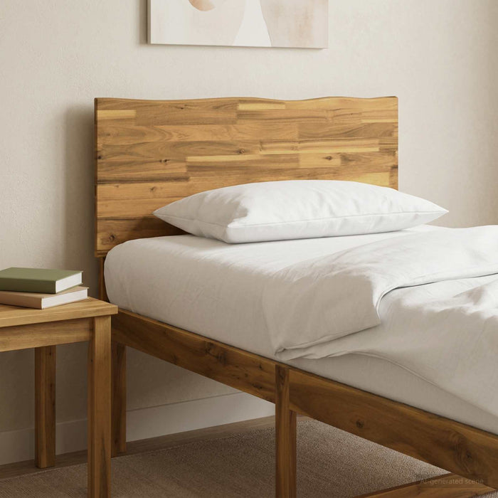 Tăblie de pat cu margini naturale ROSTOCK Alb 80 cm WALTI