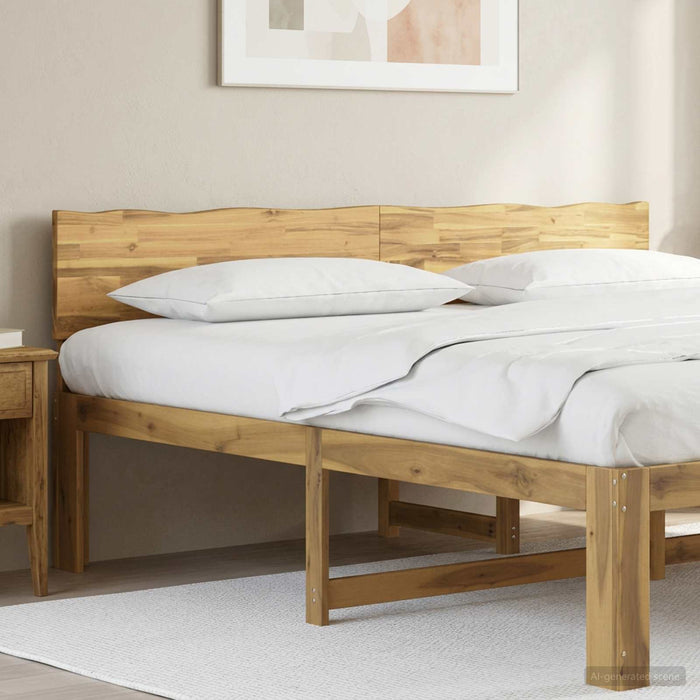Tăblie de pat cu margini naturale ROSTOCK Alb 180 cm WALTI