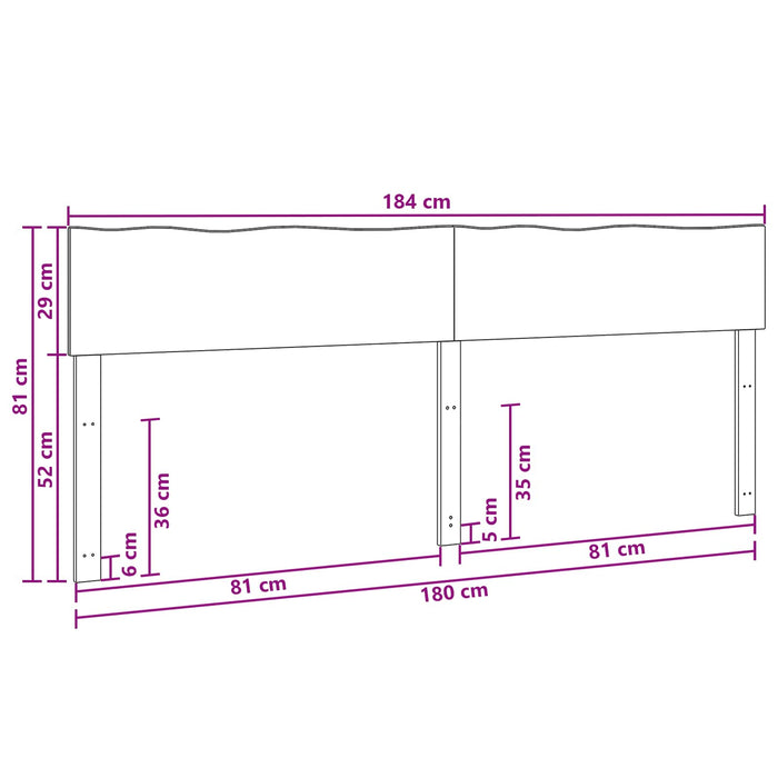 Tăblie de pat cu margini naturale ROSTOCK Alb 180 cm WALTI
