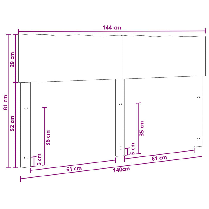 Tăblie de pat cu margini naturale ROSTOCK Alb 140 cm WALTI