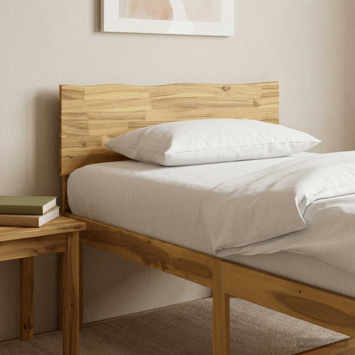 Tăblie de pat cu margini naturale ROSTOCK Alb 75 cm WALTI