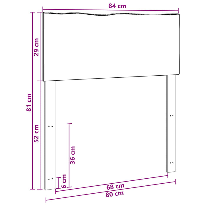 Tăblie de pat cu margini naturale ROSTOCK natural 80 cm WALTI