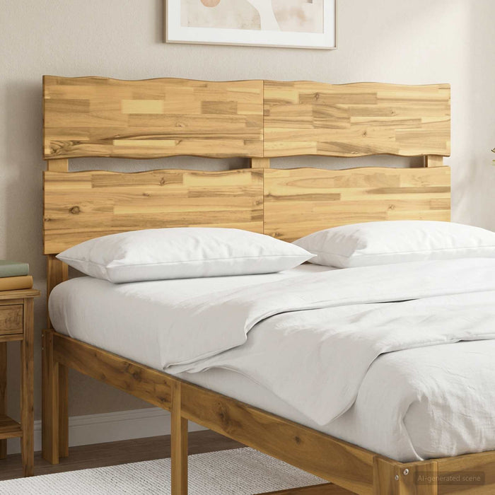 Tăblie de pat cu margini naturale ROSTOCK Alb 120 cm WALTI