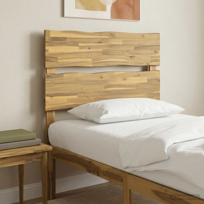 Tăblie de pat cu margini naturale ROSTOCK Alb 100 cm WALTI