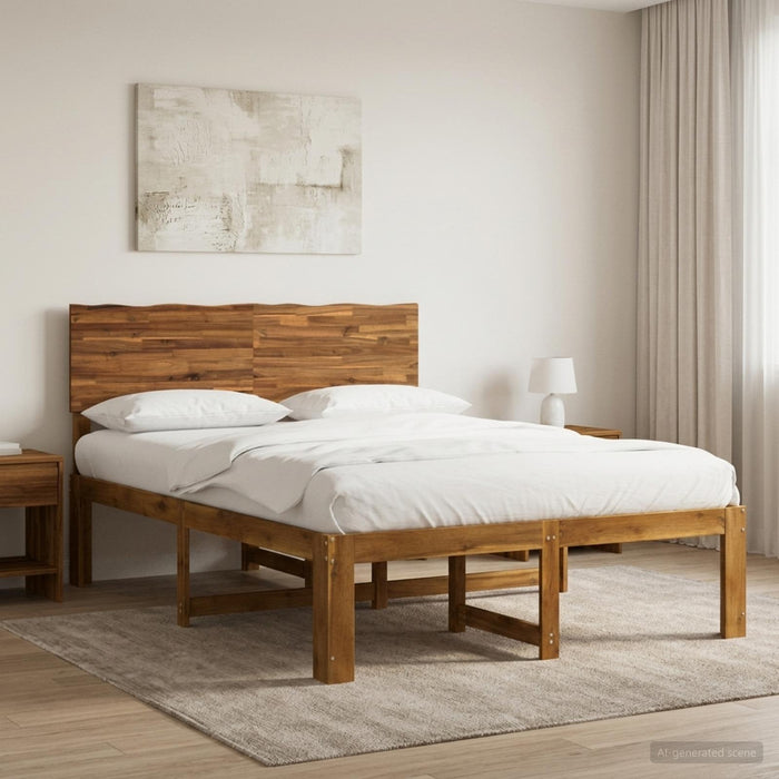 Cadru de pat dublu cu spătar ROSTOCK natural 120 x 190 cm WALTI