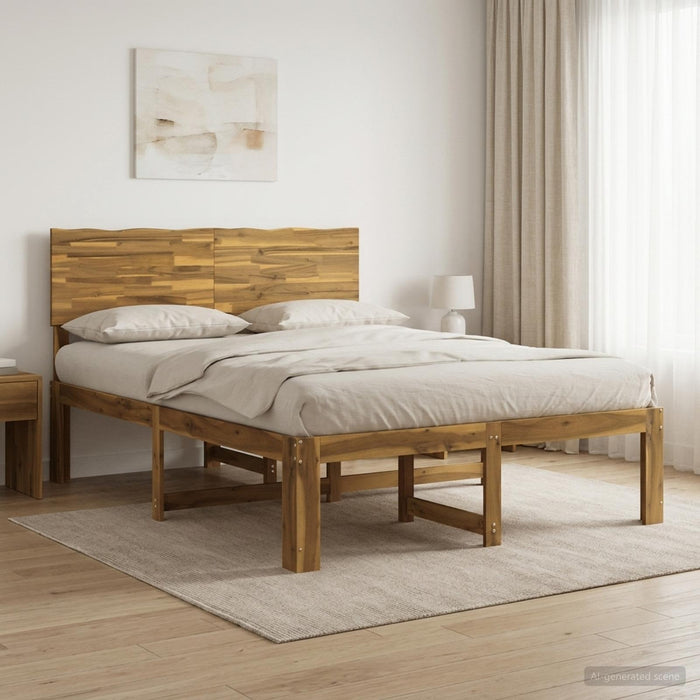 Cadru de pat dublu cu spătar ROSTOCK Alb 120 x 190 cm WALTI