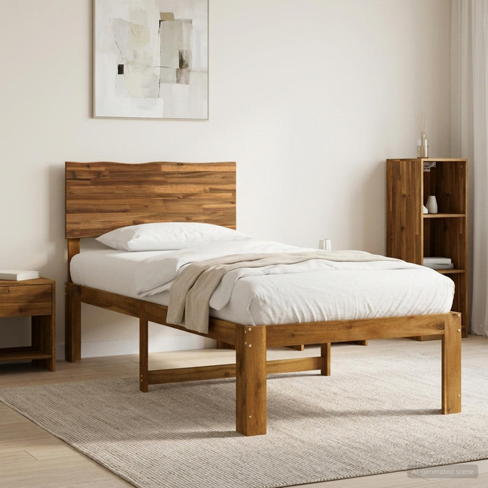 Cadru de pat single cu tablie ROSTOCK natural 80 x 200 cm WALTI