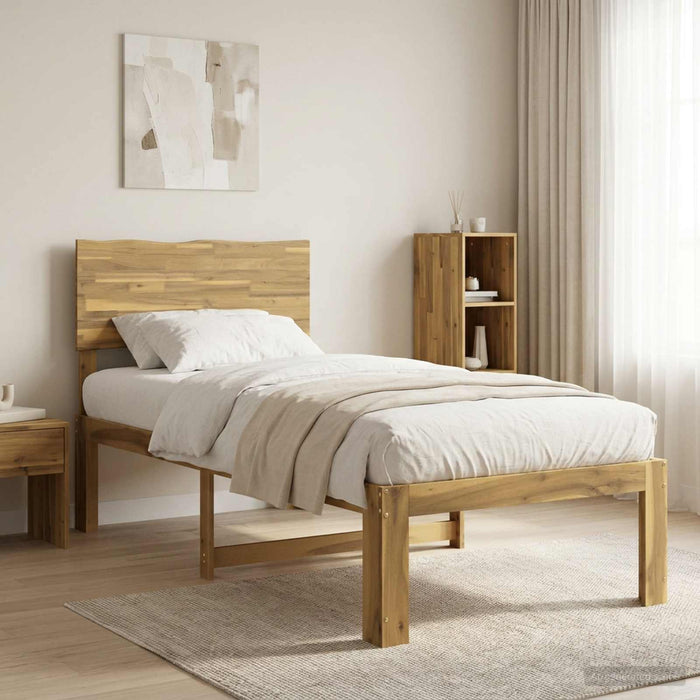 Cadru de pat single cu tablie ROSTOCK Alb 80 x 200 cm WALTI