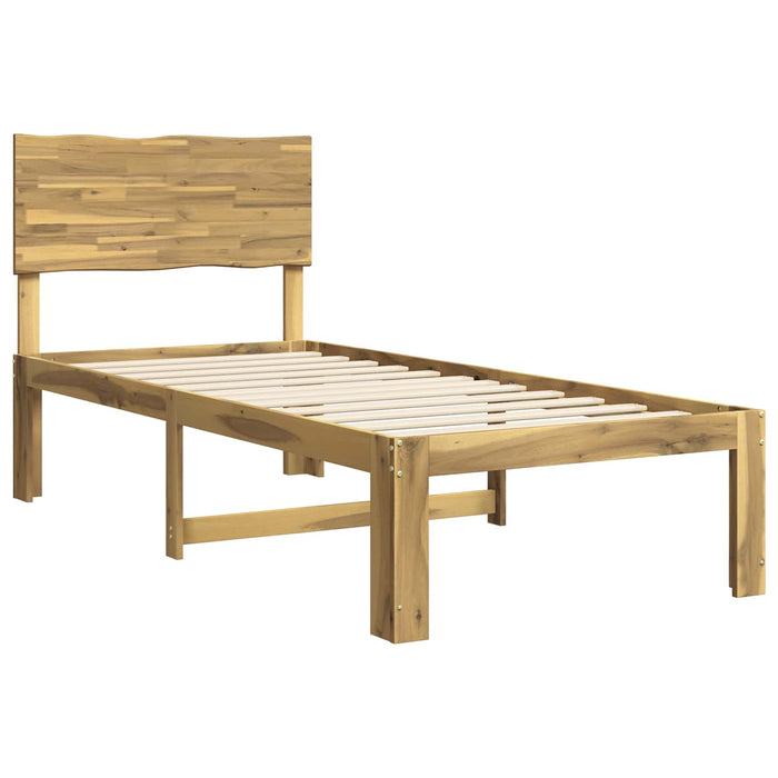 Cadru de pat single cu tablie ROSTOCK Alb 80 x 200 cm WALTI