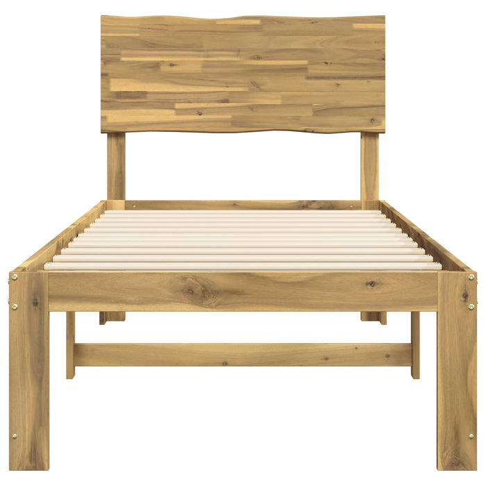 Cadru de pat single cu tablie ROSTOCK Alb 100 x 200 cm WALTI