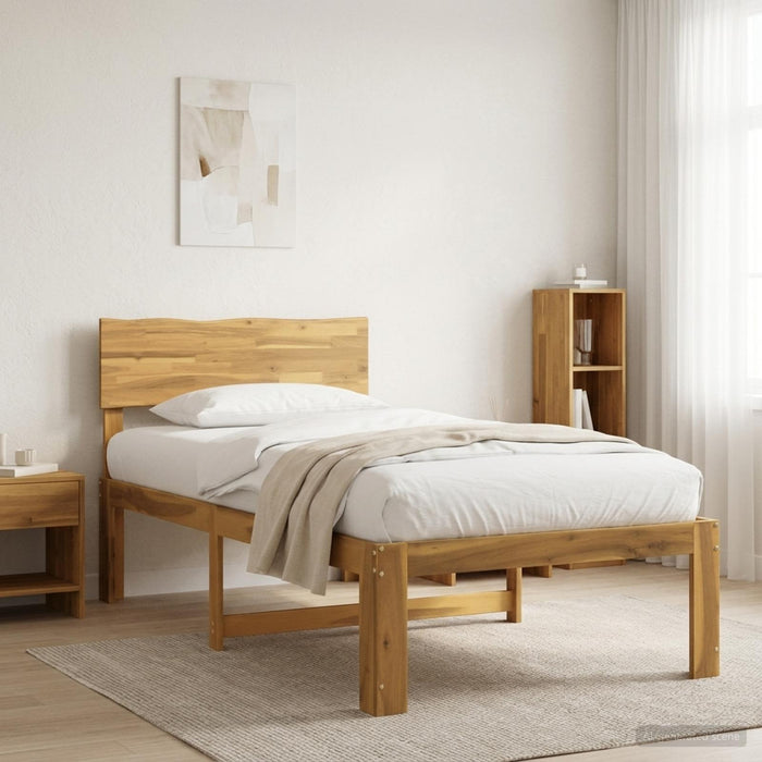 Cadru de pat single cu tablie ROSTOCK Alb 75 x 190 cm WALTI