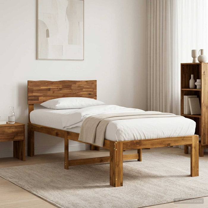 Cadru de pat single cu tablie ROSTOCK natural 90 x 190 cm WALTI