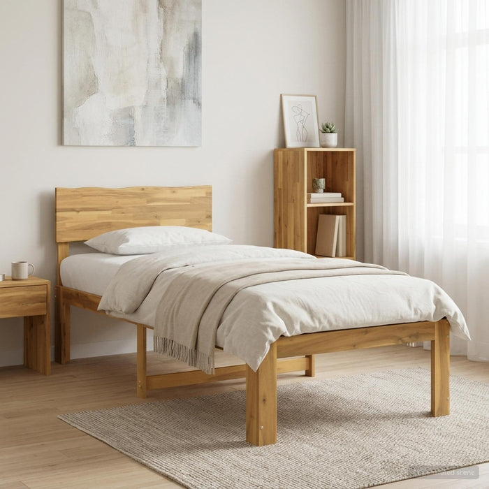 Cadru de pat single cu tablie ROSTOCK Alb 90 x 190 cm WALTI