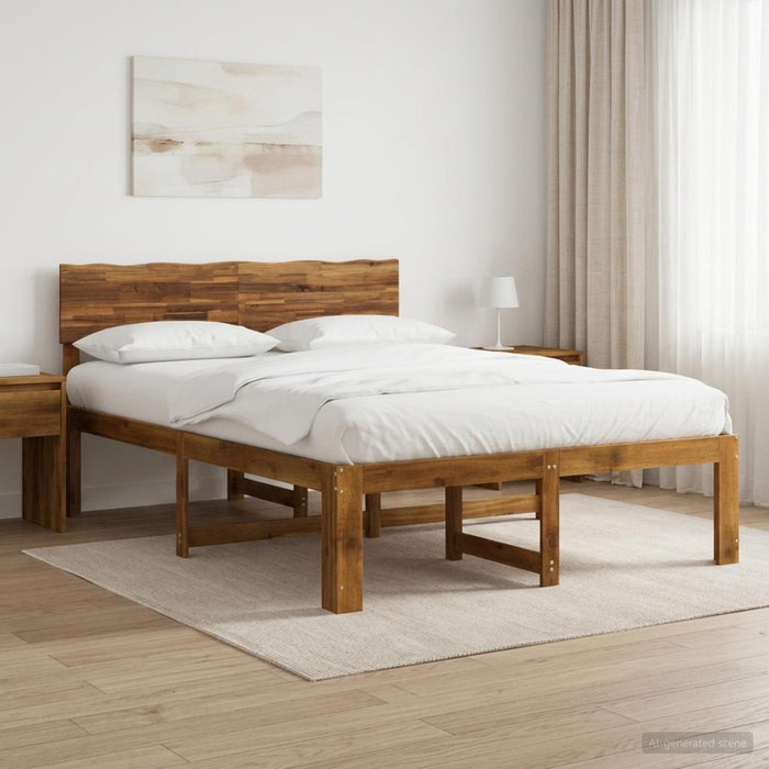 Cadru de pat dublu cu spătar ROSTOCK natural 120 x 190 cm WALTI