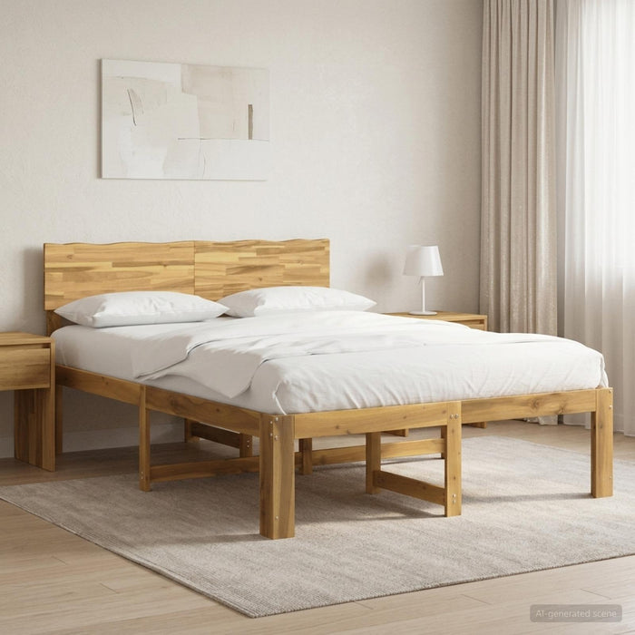 Cadru de pat dublu cu spătar ROSTOCK Alb 120 x 190 cm WALTI
