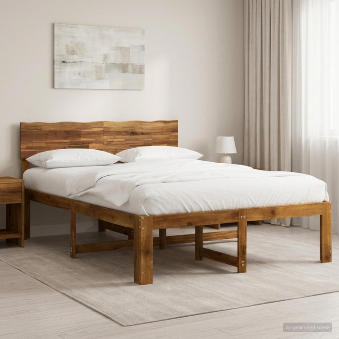 Cadru de pat dublu cu spătar ROSTOCK natural 135 x 190 cm WALTI