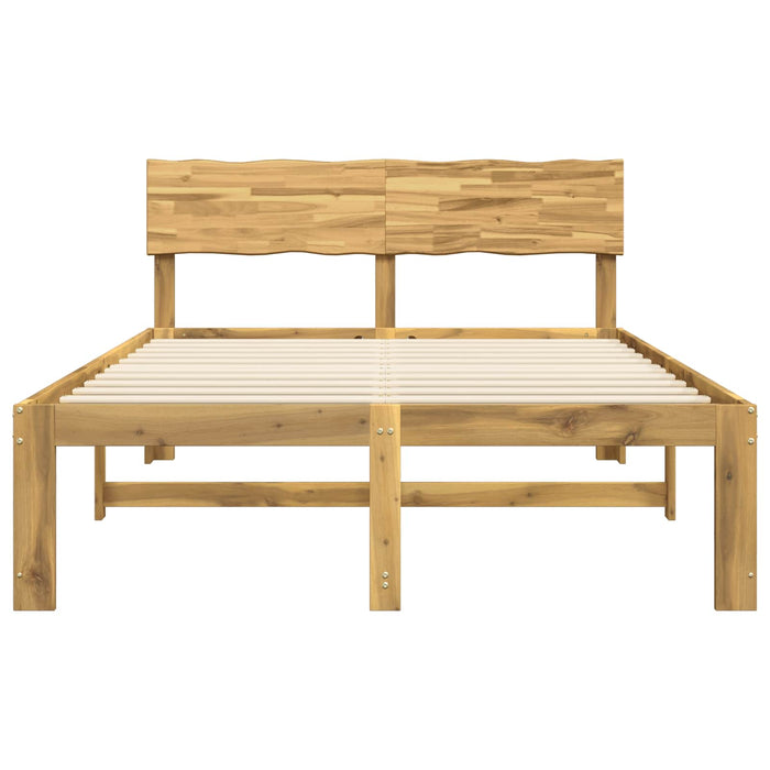 Cadru de pat dublu cu spătar ROSTOCK Alb 135 x 190 cm WALTI