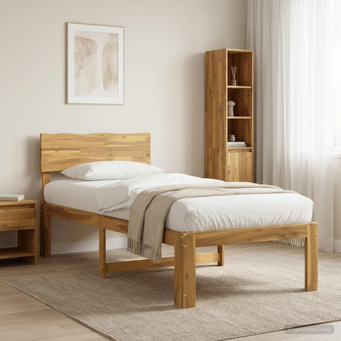 Cadru de pat single cu tablie ROSTOCK Alb 100 x 200 cm WALTI