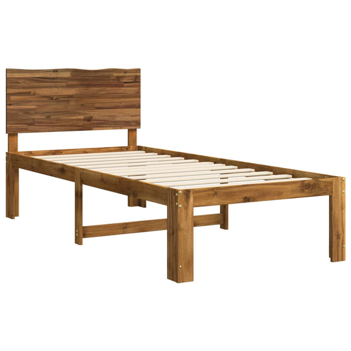 Cadru de pat single cu tablie ROSTOCK natural 75 x 190 cm WALTI