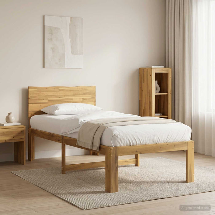 Cadru de pat single cu tablie ROSTOCK Alb 90 x 190 cm WALTI