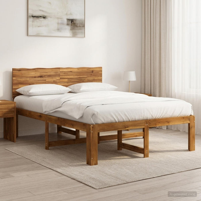 Cadru de pat dublu cu spătar ROSTOCK natural 120 x 190 cm WALTI