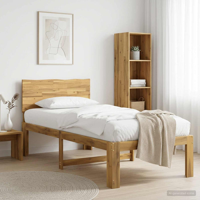 Cadru de pat single cu tablie ROSTOCK Alb 90 x 200 cm WALTI