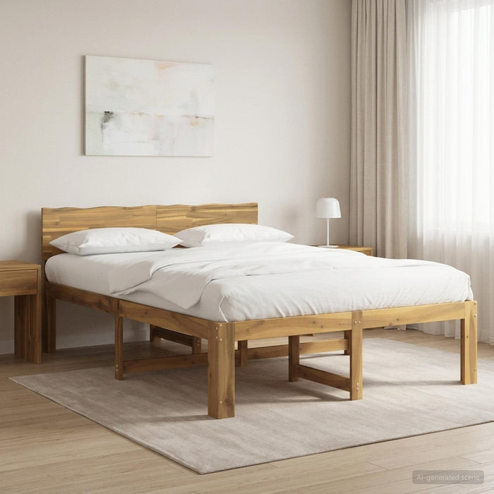 Cadru de pat dublu cu spătar ROSTOCK Alb 120 x 190 cm WALTI