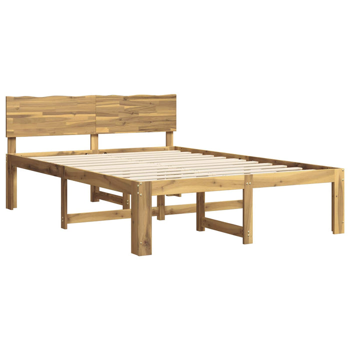 Cadru de pat dublu cu spătar ROSTOCK Alb 135 x 190 cm WALTI