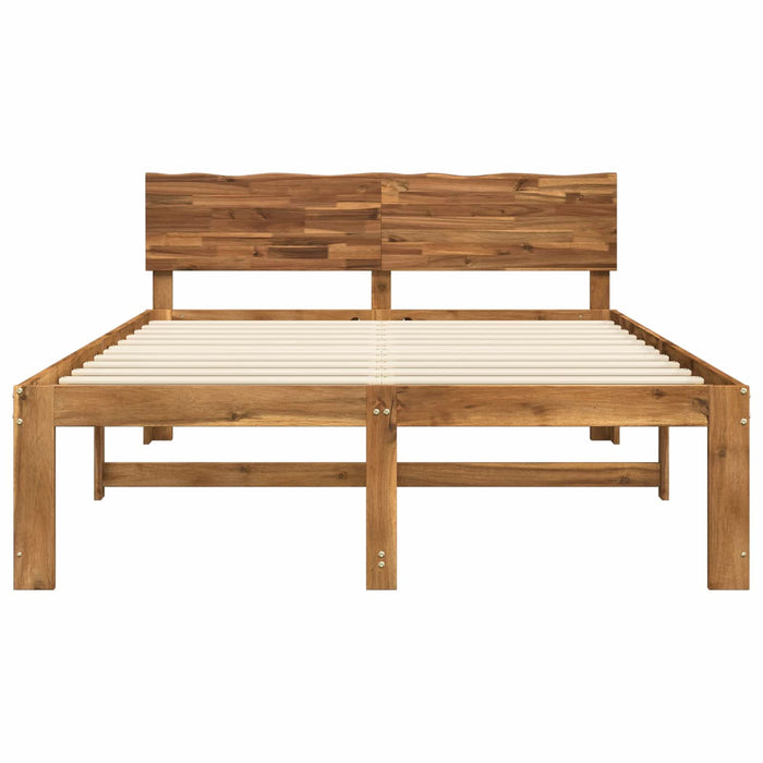 Cadru de pat dublu cu spătar ROSTOCK natural 140 x 190 cm WALTI