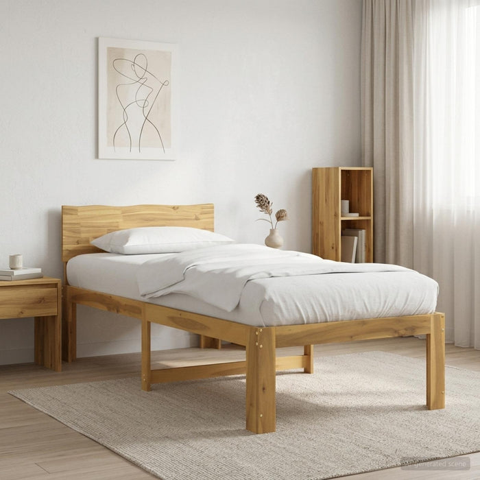 Cadru de pat single cu tablie ROSTOCK Alb 80 x 200 cm WALTI