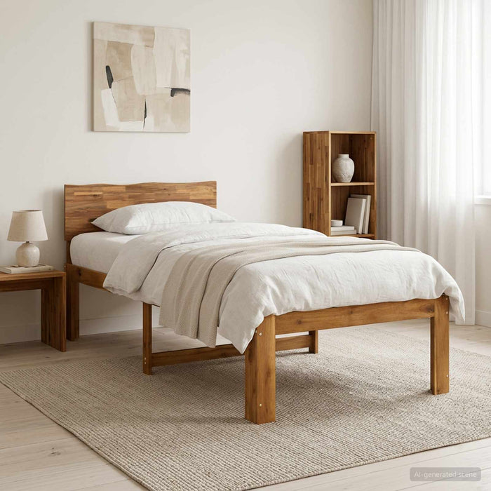 Cadru de pat single cu tablie ROSTOCK natural 90 x 200 cm WALTI