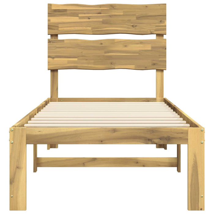 Cadru de pat single cu tablie ROSTOCK Alb 75 x 190 cm WALTI