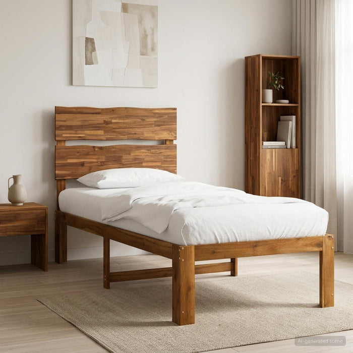Cadru de pat single cu tablie ROSTOCK natural 80 x 200 cm WALTI