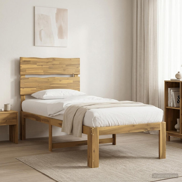 Cadru de pat single cu tablie ROSTOCK Alb 80 x 200 cm WALTI