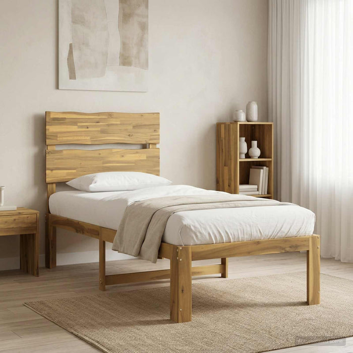 Cadru de pat single cu tablie ROSTOCK Alb 90 x 200 cm WALTI