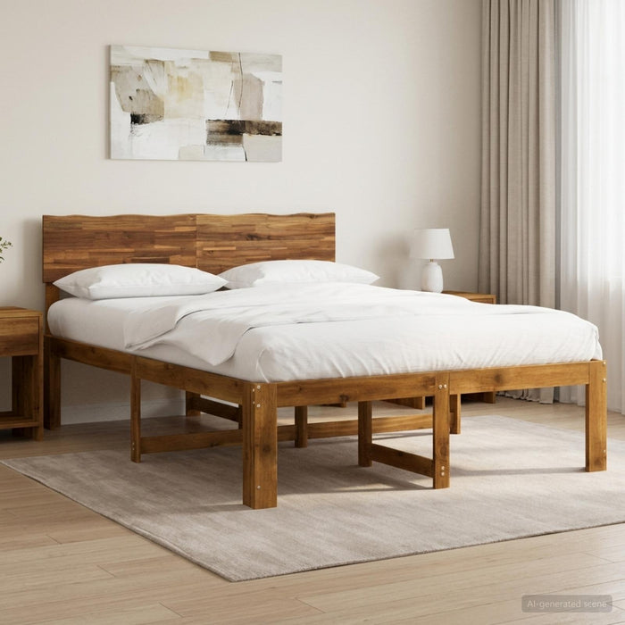 Cadru de pat dublu cu spătar ROSTOCK natural 137 x 190 cm WALTI