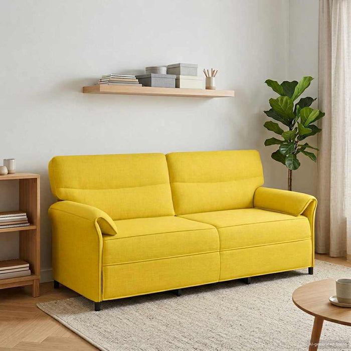 Canapea 100% poliester, cadru din metal, MDF, placaj WALTI