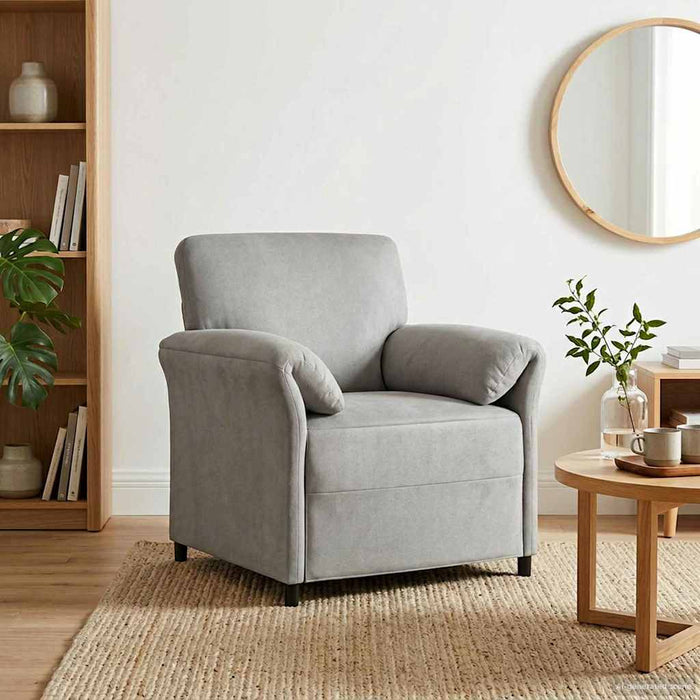 Sofa cu un loc Gri deschis 88 x 83 x 95 cm Catifea - WALTI WALTI