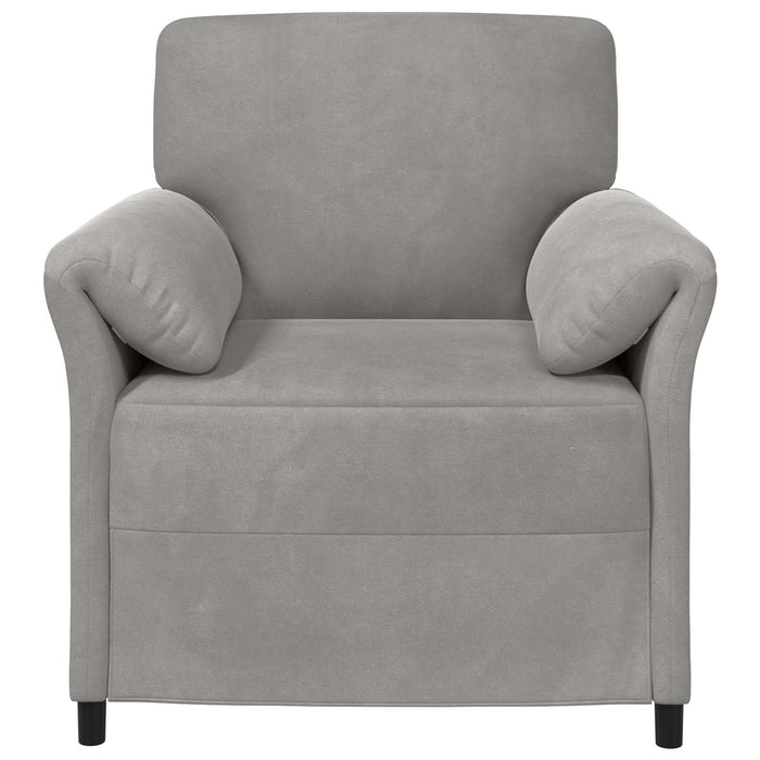 Sofa cu un loc Gri deschis 88 x 83 x 95 cm Catifea - WALTI WALTI