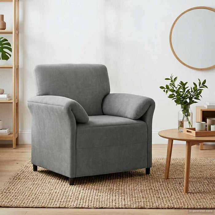 Sofa cu un loc Gri închis 88 x 83 x 95 cm Catifea - WALTI WALTI
