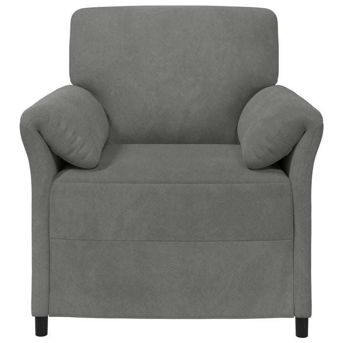 Sofa cu un loc Gri închis 88 x 83 x 95 cm Catifea - WALTI WALTI