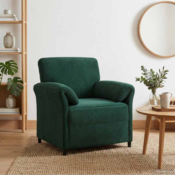 Sofa cu un loc Verde închis 88 x 83 x 95 cm Catifea WALTI