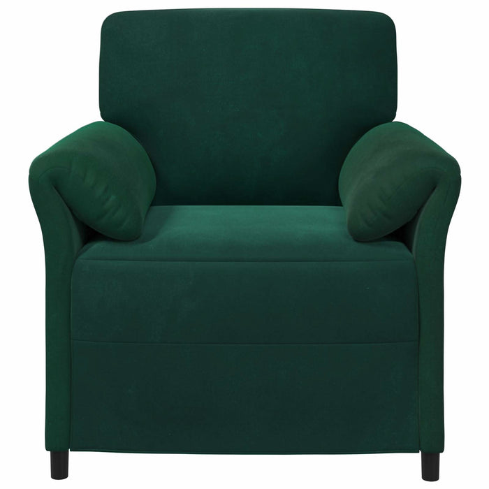 Sofa cu un loc Verde închis 88 x 83 x 95 cm Catifea WALTI