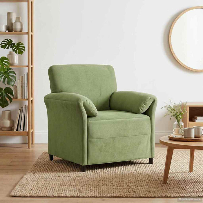 Sofa cu un loc Verde deschis 88 x 83 x 95 cm Catifea - WALTI WALTI