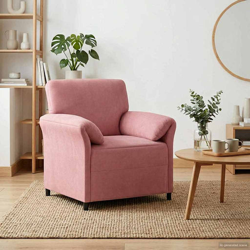 Sofa cu un loc Roz 88 x 83 x 95 cm Catifea - WALTI WALTI