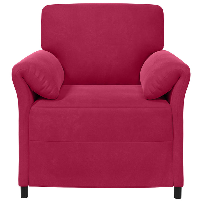 Sofa cu un loc Roșu Vin 88 x 83 x 95 cm Catifea - WALTI WALTI