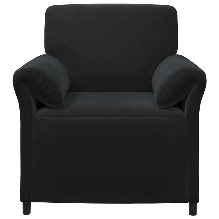 Sofa cu un loc Negru 88 x 83 x 95 cm Catifea - WALTI WALTI