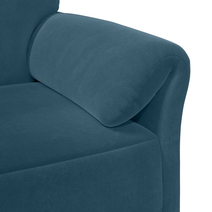Sofa cu un loc albastru 88 x 83 x 95 cm Catifea - WALTI WALTI