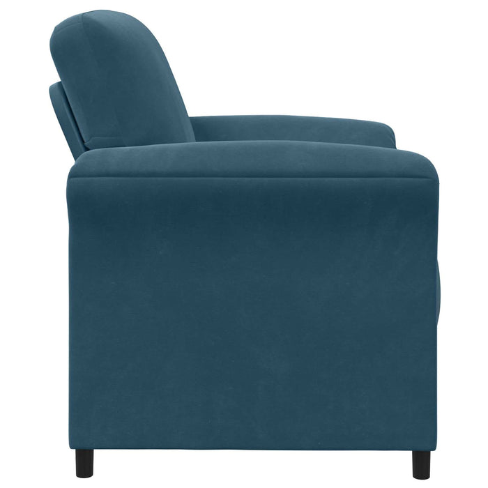 Sofa cu un loc albastru 88 x 83 x 95 cm Catifea - WALTI WALTI